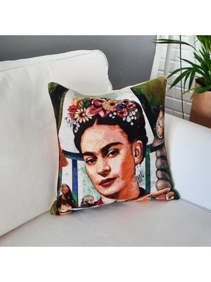 Körfez Kırlent Goblen Dokuma Kırlent Kılıfı Frida 43 x 43 Cm