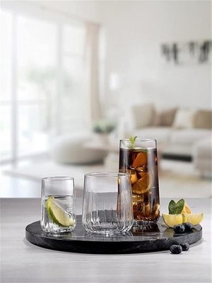 Paşabahçe Nova Su Meşrubat Kahve Yanı Bardak Takımı 18 Parça Şeffaf Cam Desensiz