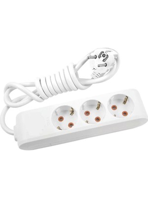 Viko Multilet 3 Lü 2mt (Üçlü 2 Metre) Çocuk Korumalı Grup Priz Uzatma Kablosu Üçlü Iki Metre Uzatma