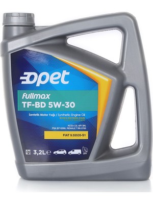 Opet Fullmax Tf-Bd 5W-30 Motor Yağı 3,2 Litre Motor Yağı  (Üretim Yılı: 2022)