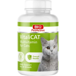 Bio Pet Active Vitalicat Multivitamin Yavru Yetişkin Kedi Vitamini 150 Tableti 75GR