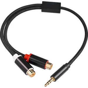 Strade Store 3,5 mm Çift Rca Kablosu Erkek - Dişi Stereo Aux Kablosu (Yurt Dışından)