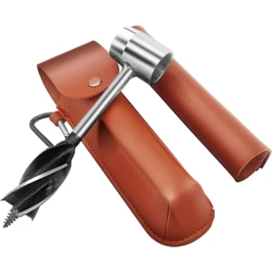 El Burgu Matkap Biç Bushcraft Puncher Hayatta Kalma Sırt Çantası Kahverengi (Yurt Dışından)