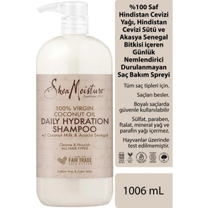 Shea Moisture %100 Saf Hindistan Cevizi Yağlı Günlük Nemlendirici Şampuan 1006ML