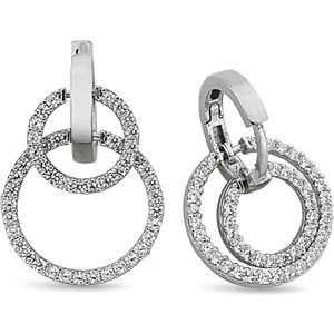 Argentum Concept Altın Kaplamalı 925 Ayar Gümüş Hareketli Halkalar Küpe - 12104602