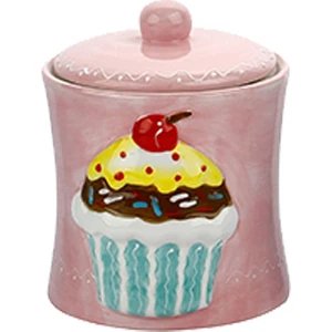 Kokosh Home Cupcake Seramik 12 cm Orta Kavanoz