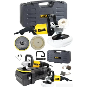 Staxx Power Bakır Sargı 1400W 180MM Devir Ayarlı Pasta Cila Polisaj Zımpara Polisaj Makinası Çantalı Set + Fırça