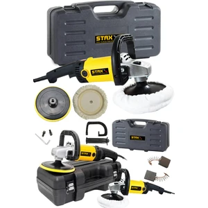 Staxx Power Bakır Sargı Otomatik Yağ Sistemi Devirli Polisaj Zımpara Cila Pasta Cila Makinesi 180MM Çantalı Set