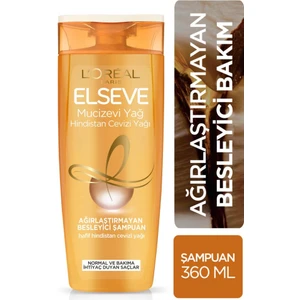 L'Oréal Paris Elseve Mucizevi Hindistan Cevizi Yağı Ağırlaştırmayan Besleyici Şampuan 360 Ml