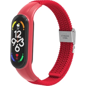 Yue Store Xiaomi Mi Band 7 Kırmızı Için Naylon Örgülü Saat Bandı (Yurt Dışından)
