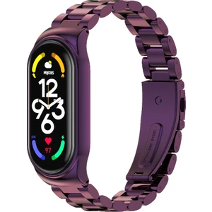 Xiaomi Mi Band 7/7 Nfc Mor Için Cs Paslanmaz Ste Watch Band (Yurt Dışından)