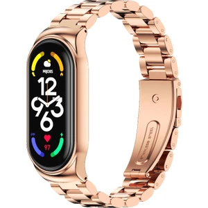 Xiaomi Mi Band 7/7 Nfc Gül Altın Için Cs Paslanmaz Ste Watch Band (Yurt Dışından)