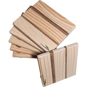 Barış Dizayn Doğal Ahşap Bardak Altlığı Fincan Altlığı Çay Tabağı (6lı Set)