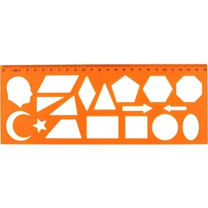 Geometrik Şekiller Şablonu 25 cm KOD02285