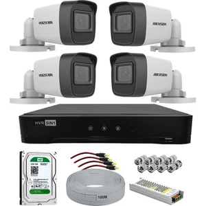 4 Kameralı Hikvision Güvenlik Kamerası Full Set