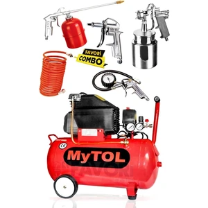 2 Hp 50 Litre Yağli Hava Kompresörü ve Havalı Alet Seti 5 Parça