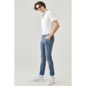 Luke Slim Tapered Fit Normal Bel Esnek Jean Kot Pantolon