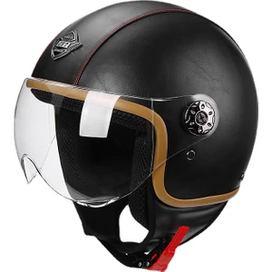 Retro Motosiklet Kaskı Yarım Kask (Yurt Dışından)