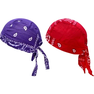 Korsan Şapkalar Bandana Beanie Rap Kask Astar Baş Sargısı Atar Mor Kırmızı