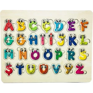 Woody Life Ahşap Alfabe Puzzle Eğitici Öğretici Oyuncak 6-72 Ay