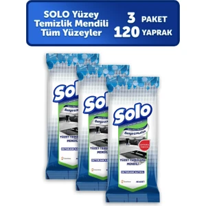 Yüzey Temizleme Islak Mendili 3'lü Mutfak-Banyo 120 Yaprak