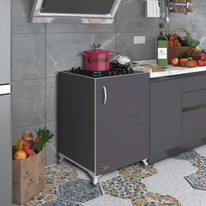 Kenzlife ocak dolabı kamuran gri 85*60*56 hazır mutfak ankastre gömme ocak için arkalıksız