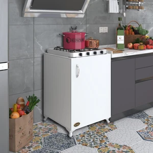 Kenzlife  Ocak Dolabı Hoşseda Byz 85*60*56 Hazır Mutfak Klasik Set Üstü Ocak Için Arkalıksız