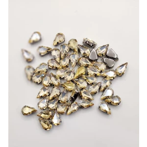 Yiğit Aksesuar 8X13(1.3 Cm) Damla Kasalı Dikme Cam Taş 10 Adet