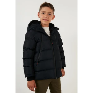 Içi Peluş Astarlı Fermuarlı Cepli Kapüşonlu Şişme Mont Erkek Çocuk Mont 5760040