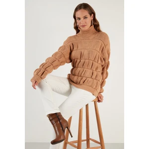 Boğazlı Büzgülü Örme Kazak Bayan Kazak 4616108