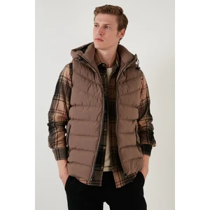 Fermuarlı Slim Fit Kapüşonlu Şişme Yelek Erkek Yelek 5711451