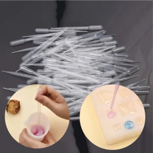 Epoksi Kalıp Cank Epoksi Damlalık Pipet Seti  (40 Adet)   Likit Aktarma Pipet, Epoksi Malzemeleri, Mum Esans Pipet