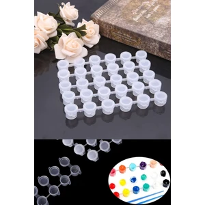 Epoksi Kalıp Cank Plastik Boya Kutusu 12 Adet, Boncuk Kutusu , Lens Kutusu , Plastik Saklama Kutusu 3ml