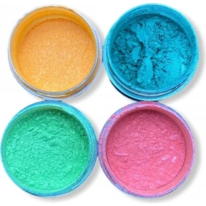 Epoksi Kalıp Cank Epoksi Reçine Sedef Pigment 4 Adet/ Epoksi Renklendirici Boya Mum Boyası