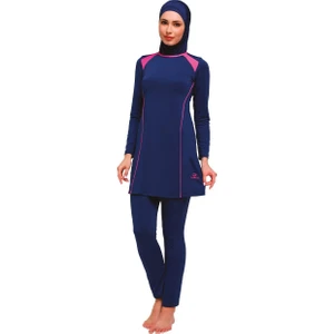 Kadın Likralı Uzun Kollu Tam Kapalı Tesettür Mayo S9604 - 9605