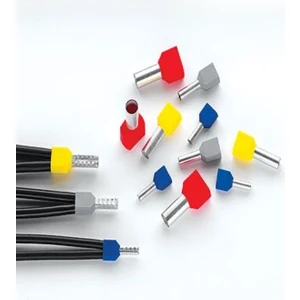 1 mm Çift Girişli Kablo Yüksük F8 L14 Sarı 500AD Alman Norm