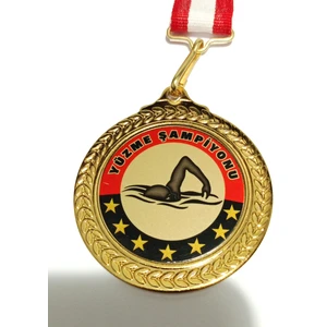 Yüzme Şampiyonu Madalyası 5 Li Adet