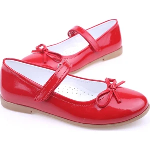 Papuç Sepeti Ortaç 2079 Kız Çocuk Balerin Cırtlı Rugan Babet Ayakkabı