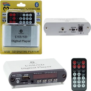 Magıcvoıce Oto Teyp Usb/sd Girişli Bluetoothlu Çevirici Kasalı Model