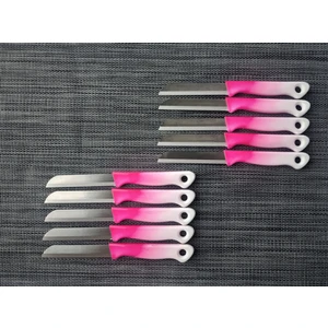 Meyve Sebze Bıçağı Pembe-Beyaz 10'lu
