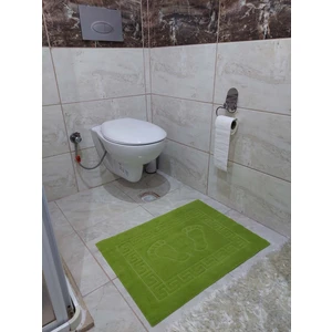 Mef Collection Banyo Paspası Kaymaz Taban Welsoft Ayak İzli Yeşil 50x70 cm 3'lü