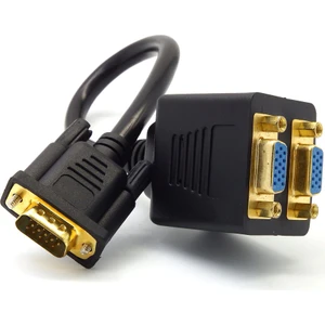 BK Teknoloji 2 Port VGA Çoklayıcı VGA Y Kablo - VGA Splitter Kablo