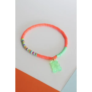 New Obsessions Renkli Fimo Boncuklu Pembe Jelibon Halhal