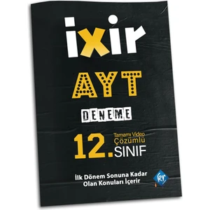 Kr Akademi Yayınları Ixır AYT Deneme (12.sınıf 1.dönem Konularına Göre)