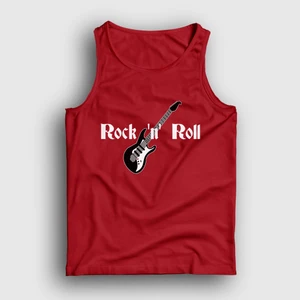 Unisex Kırmızı Guitar Rock And Roll Atlet