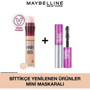 Maybelline New York Instant Anti Age Eraser Kapatıcı - 01 Light + Mini Falsies Lash Lift Maskara
