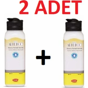 Su Bazlı Ekstra Parlak Vernik 2 Adet 2 X140 ml