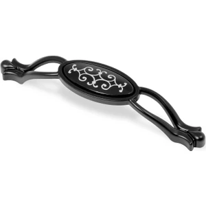 Çekmece Dolap Kapak Kulpu Kulbu 128 Mm Lüks Metal Kulp Mat Siyah