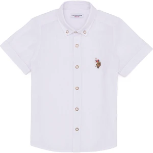 U.S. Polo Assn. Erkek Çocuk Beyaz Kısa Kollu Gömlek 50247971-VR013