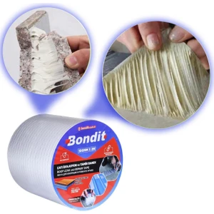 Bondit Çatı Izolasyon Ses Su Yalıtım Tamir Bandı Çamur Bant 10 cm x 2 mt 5 Adet